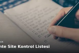 Kontrol listesi; &uuml;zerinde sahte site kontrol listesi başlığı